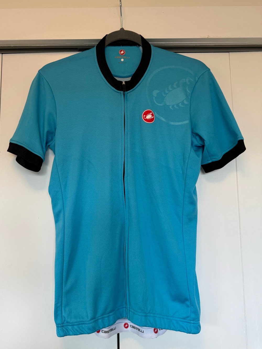 Castelli Women's Fortuna Short Sleeve Teal Blue Cycling Jersey Size L